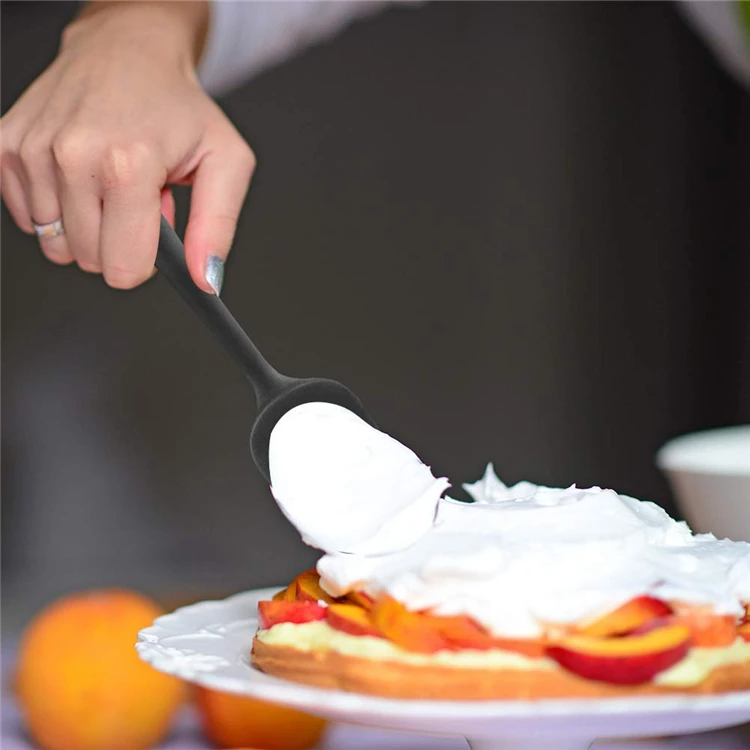 6-Piece Silicone Spatula Set – Non-Stick Heat-Resistant Utensils for Cooking, Baking, Mixing & Spreading – Includes Large Spoon Spatula, Large Spatula, Jar Spatula, Brush, Small Spoon Spatula & Small Spatula – BPA-Free -Available in red or black colour