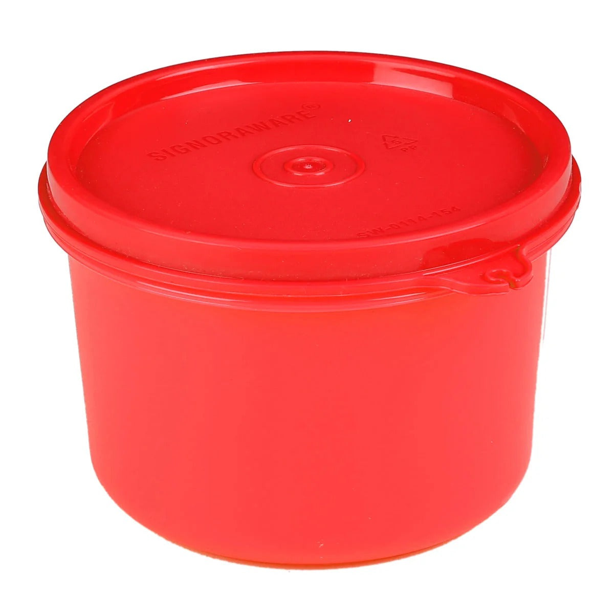 Round Big Plastic Container 1 Piece - 450 ml Red