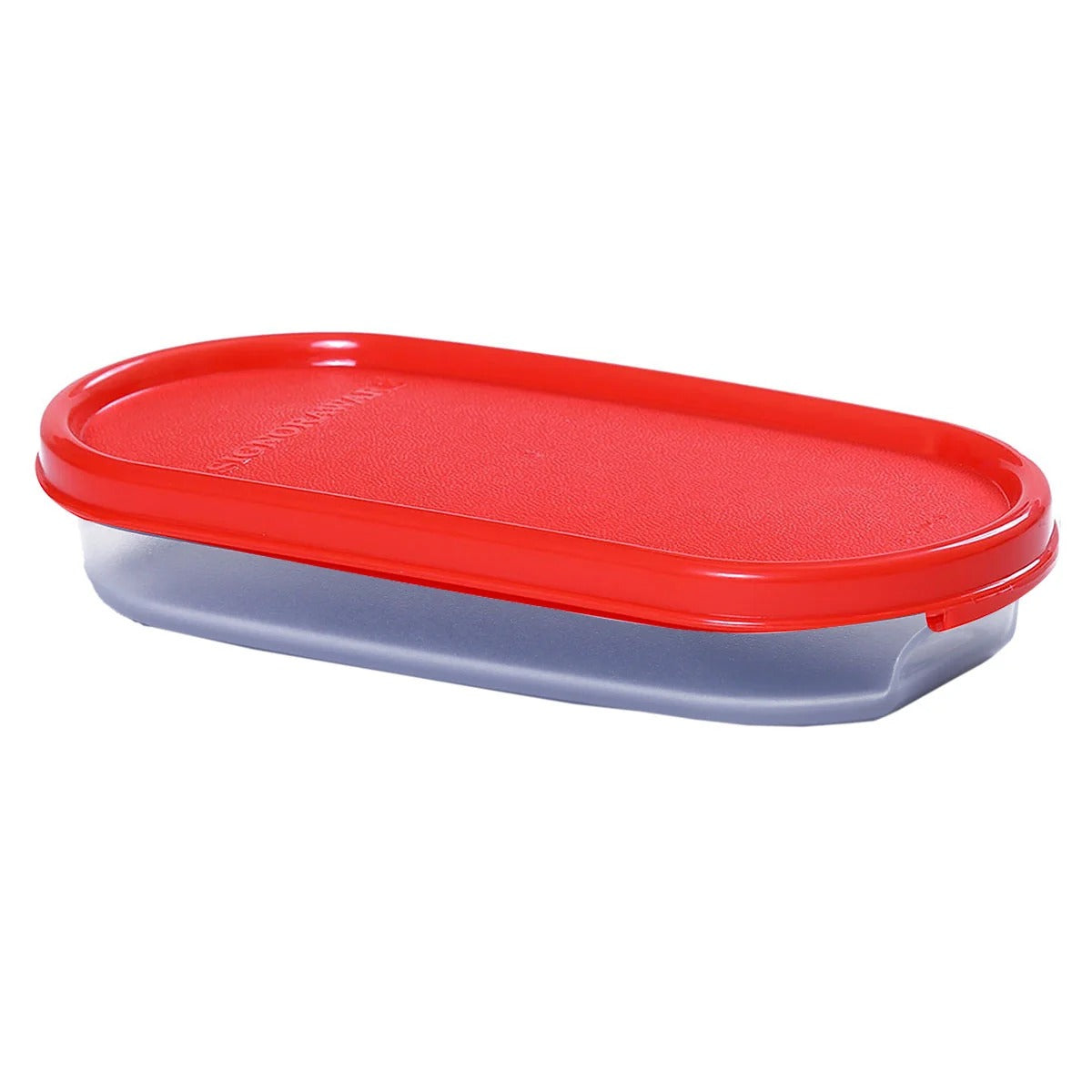 Container Oval Half 200 ml Airtight BPA-Free Red