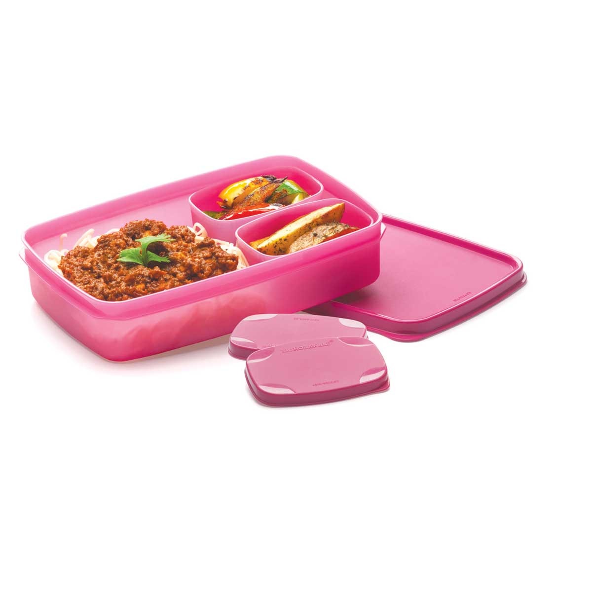 Signoraware Compact Plastic Lunch Box Pink