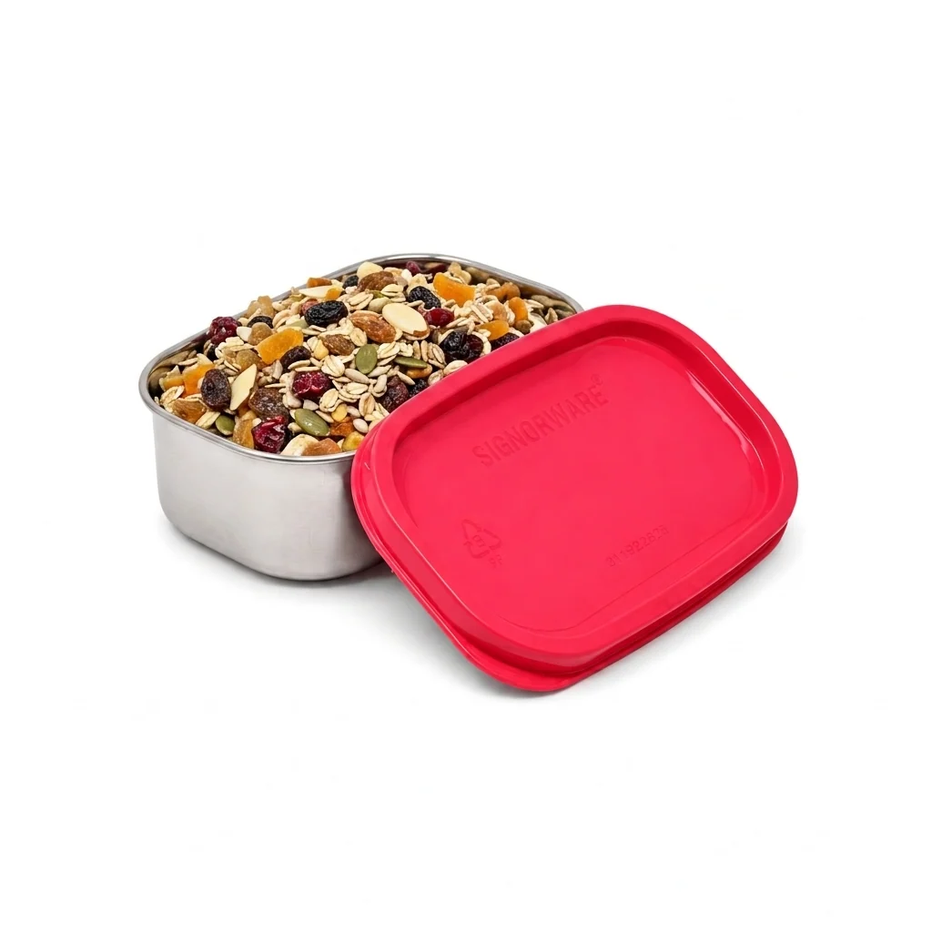 Steel Airtight Container Red