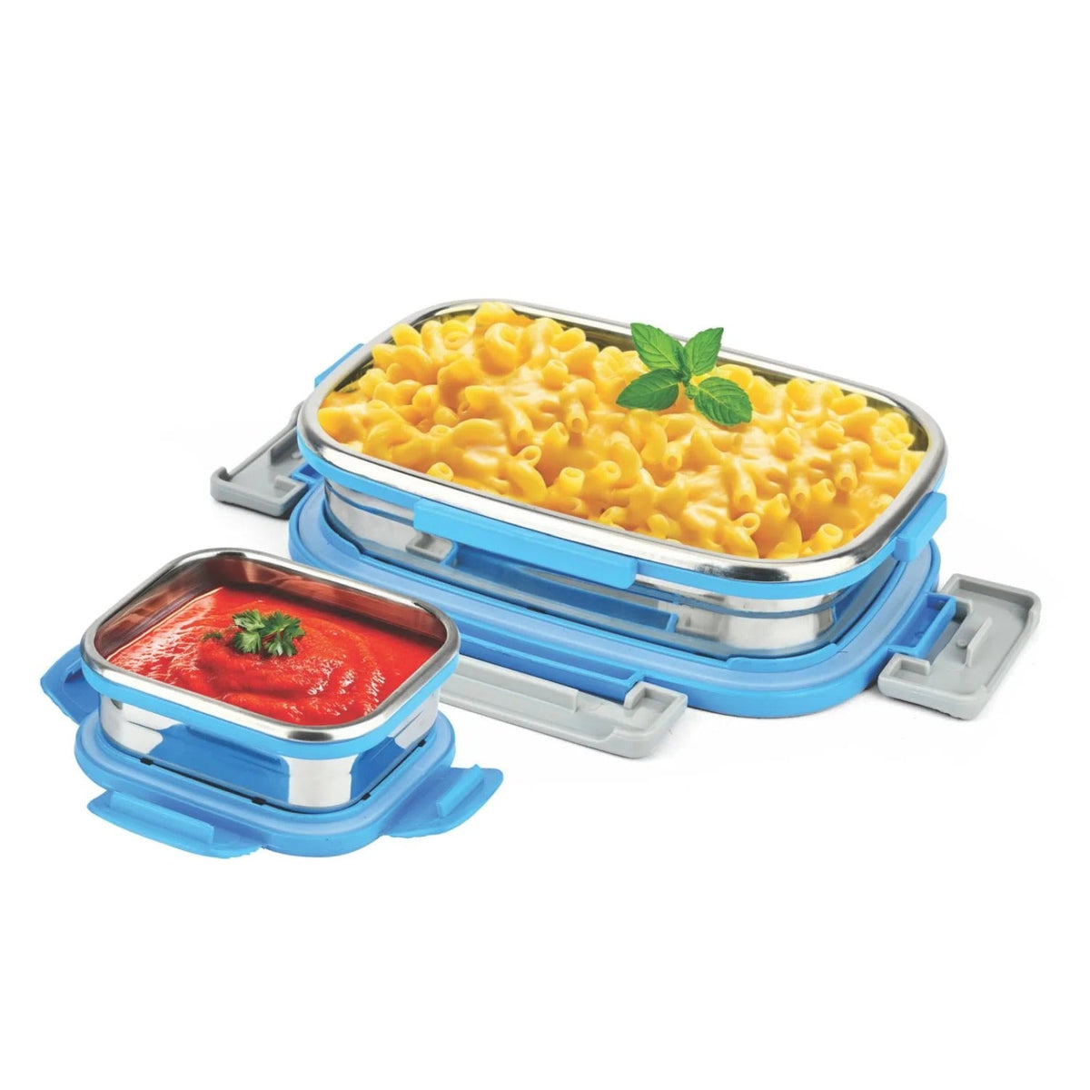 Steel Lunch Box - Quickmeal Steel Lunch Box Blue