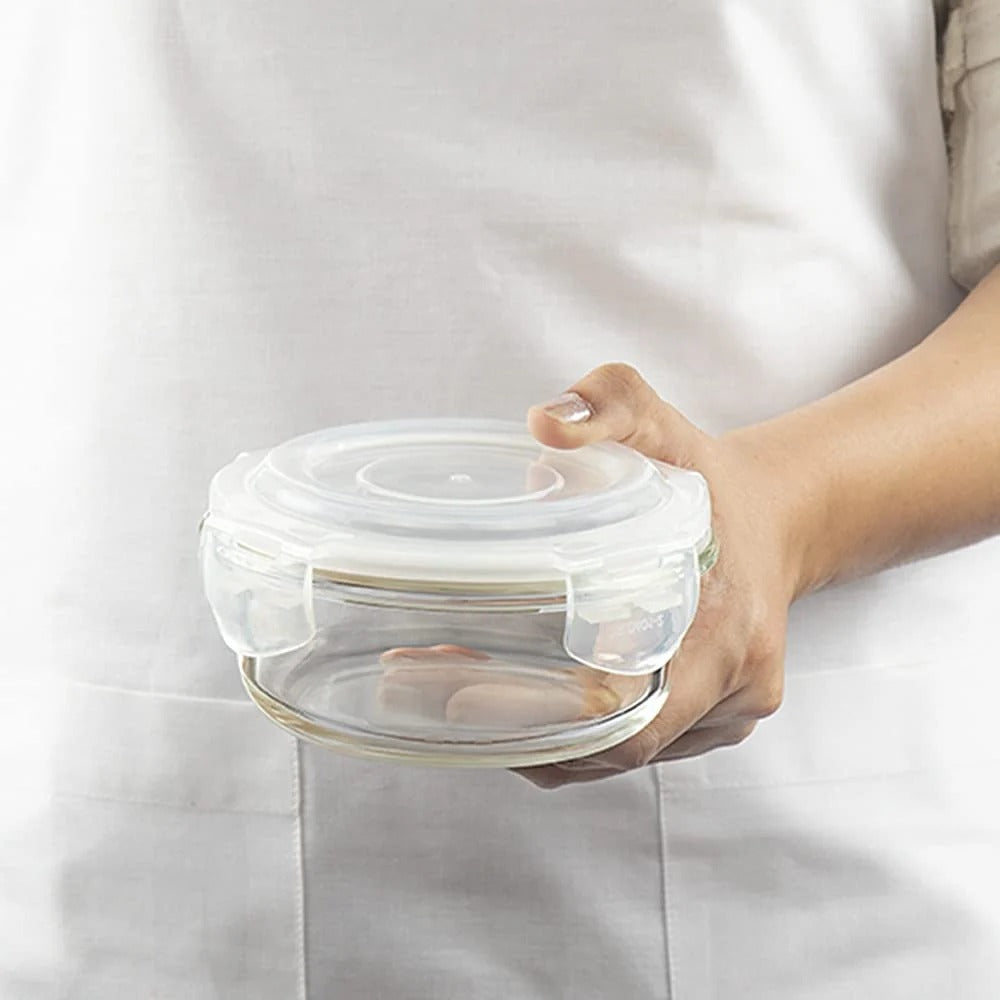 Glass Klip N Store Round Containers Set of 2