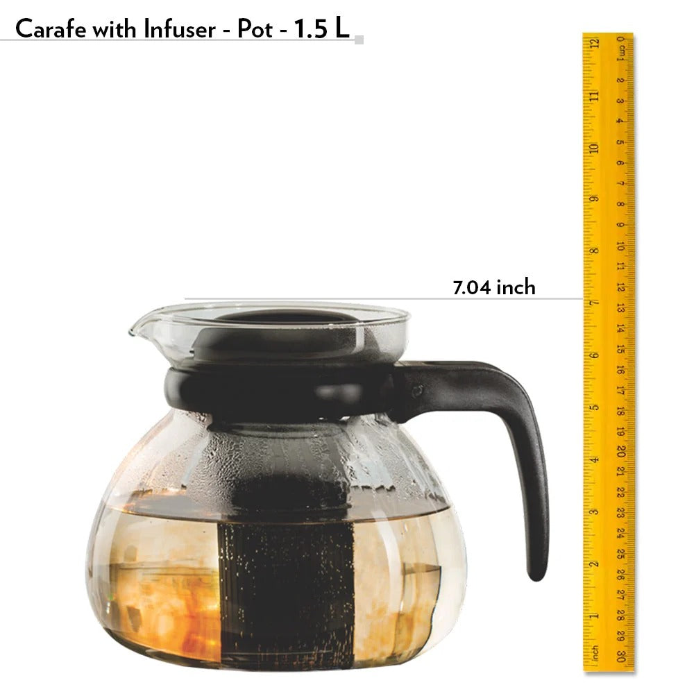 Glass Kettle Tea Coffee Teapot with Infuser 1L