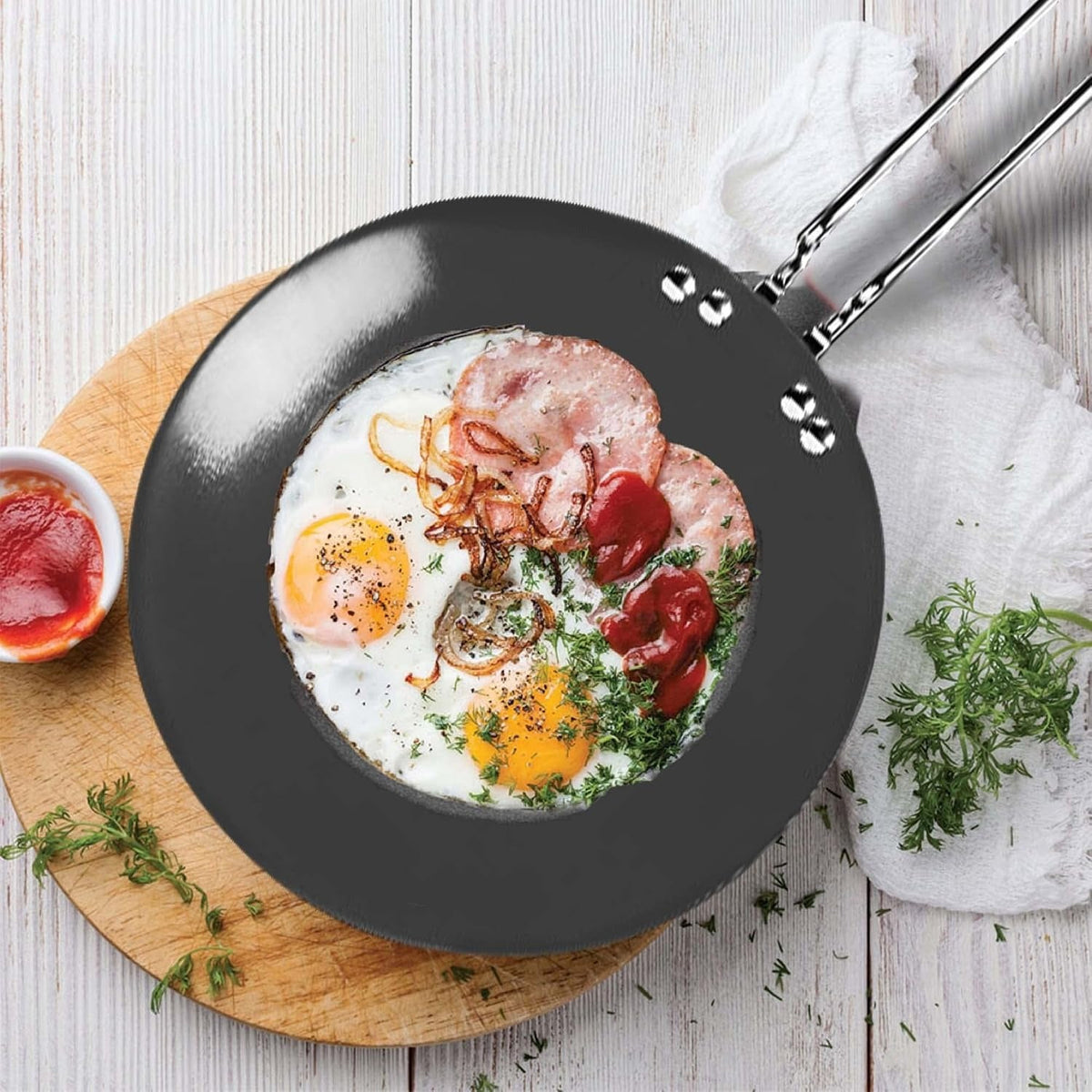 Hard Anodized Tawa, 24 cm, Dark Grey