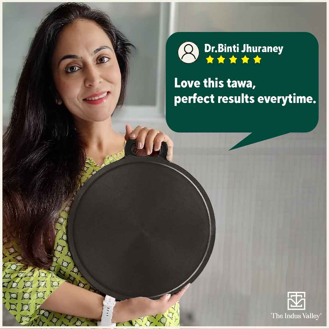 Super Smooth Cast Iron Tawa - 30.5 cm