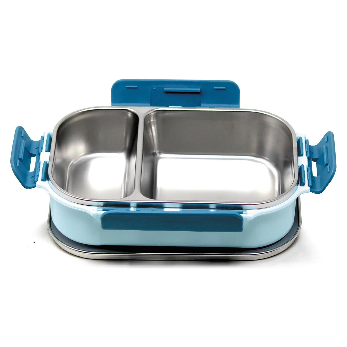 Slim Steel Small Lunch Box English Blue