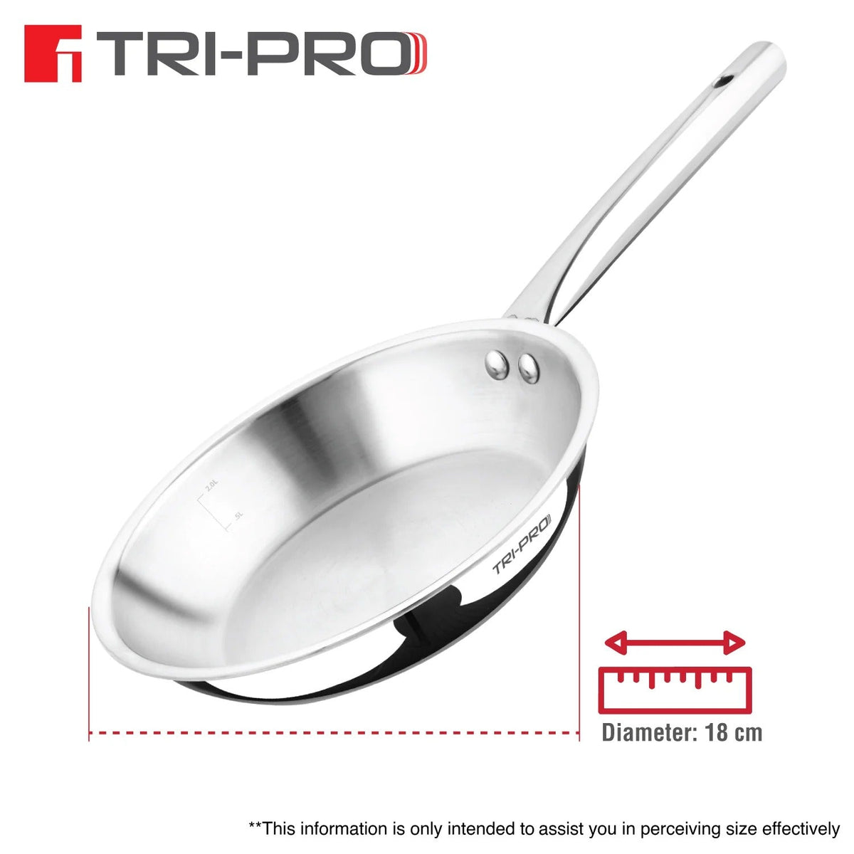 18 cm Tri-Ply Fry Pan