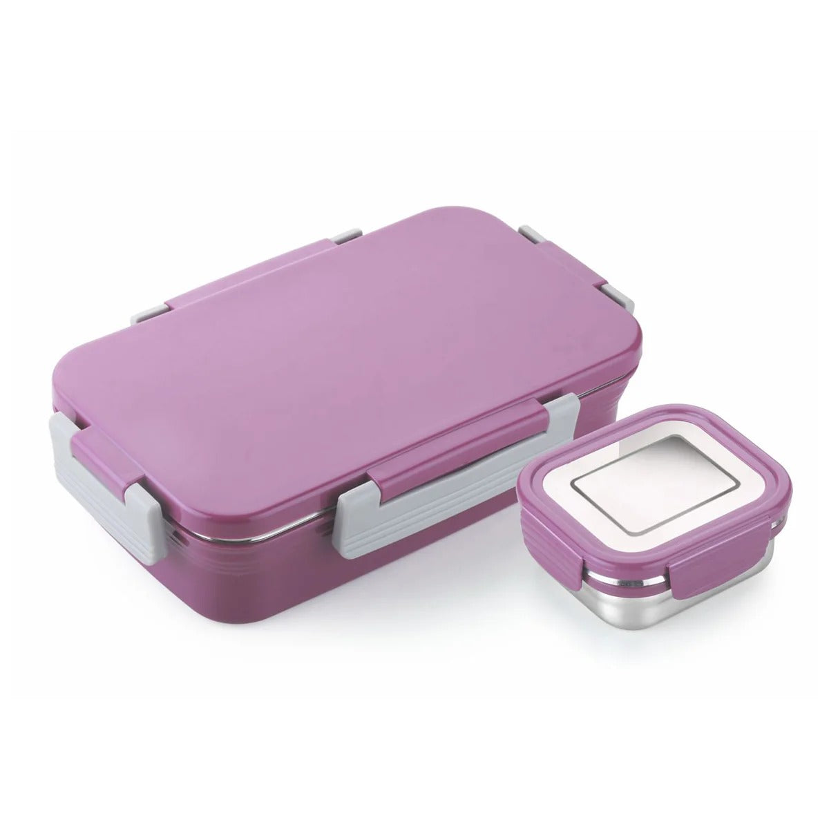 Steel Lunch Box - Nugget Steel Lunch Box English Magenta