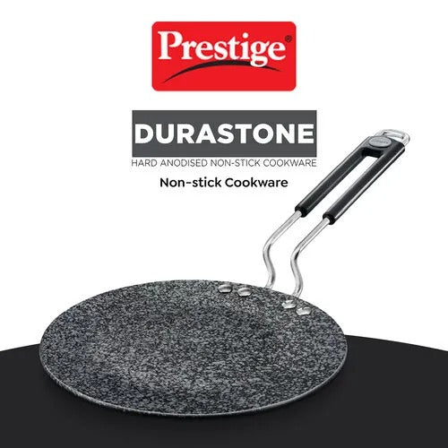 Hard Anodised 6 Layer Non Stick Concave Tawa (Black)