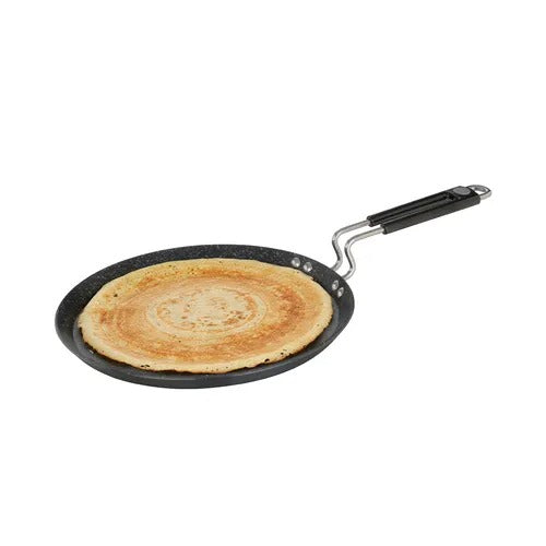 Hard Anodised 6 Layer Non Stick Omni Tawa (Black) - Design 2