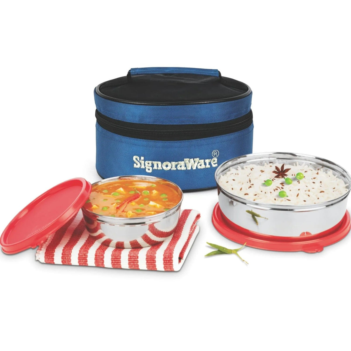 Classic Steel Lunch Box Red