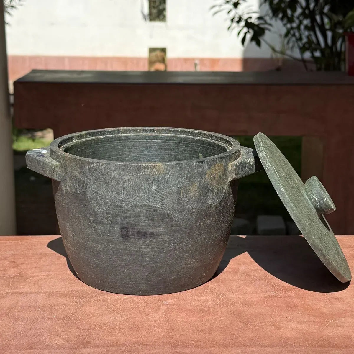 Soapstone Cookware Kalchatti with Lid Treated - Extra Large Treated