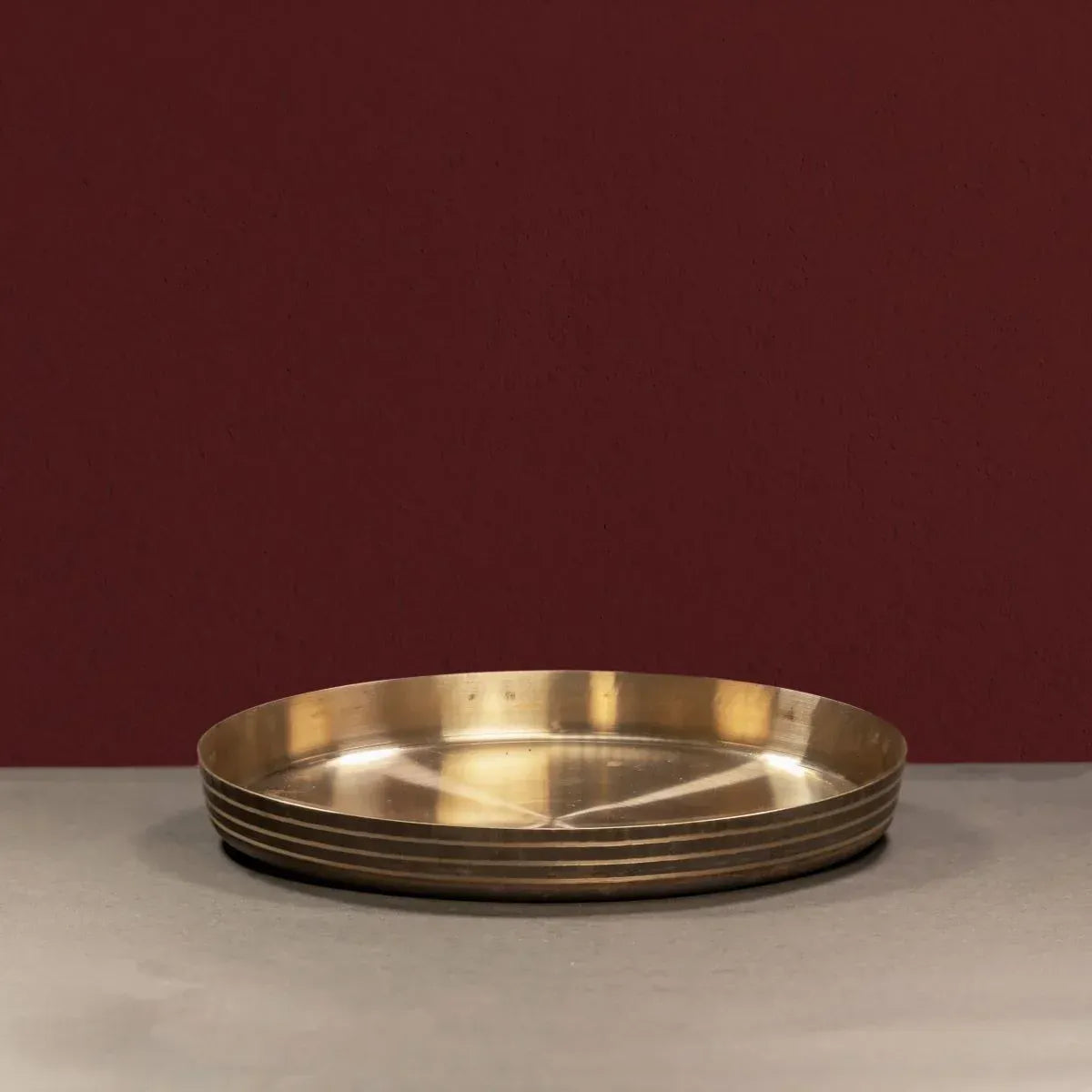 Kansa Thali Gujarat Bronze Dinner Plate Handcrafted