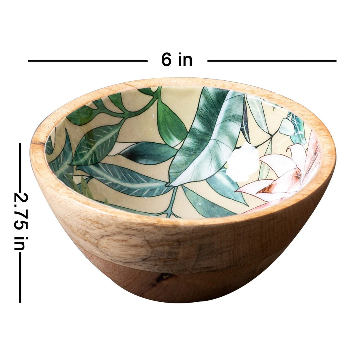 Tropical Wooden Mango Wood Serving Bowl Set of 4