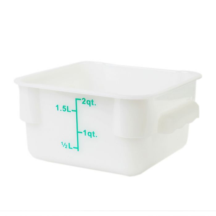 Polycarbonate Food Storage White Container 1.9L with Gradations