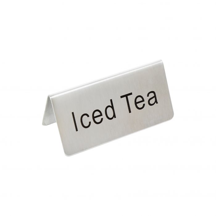 Stainless Steel Iced Tea Table Sign