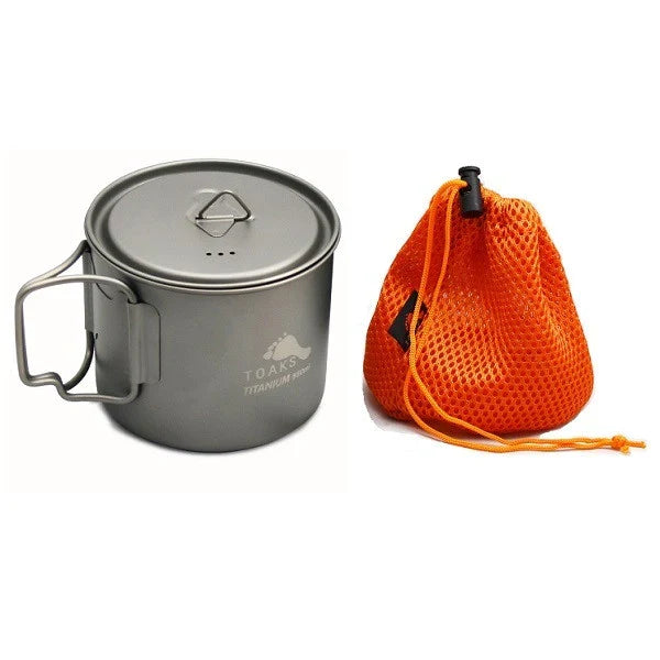 light Titanium Pots with Lid 550ml or 650ml 550ML