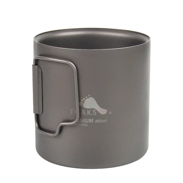 Titanium Double Wall Mug 370ml or 450ml 450 ML
