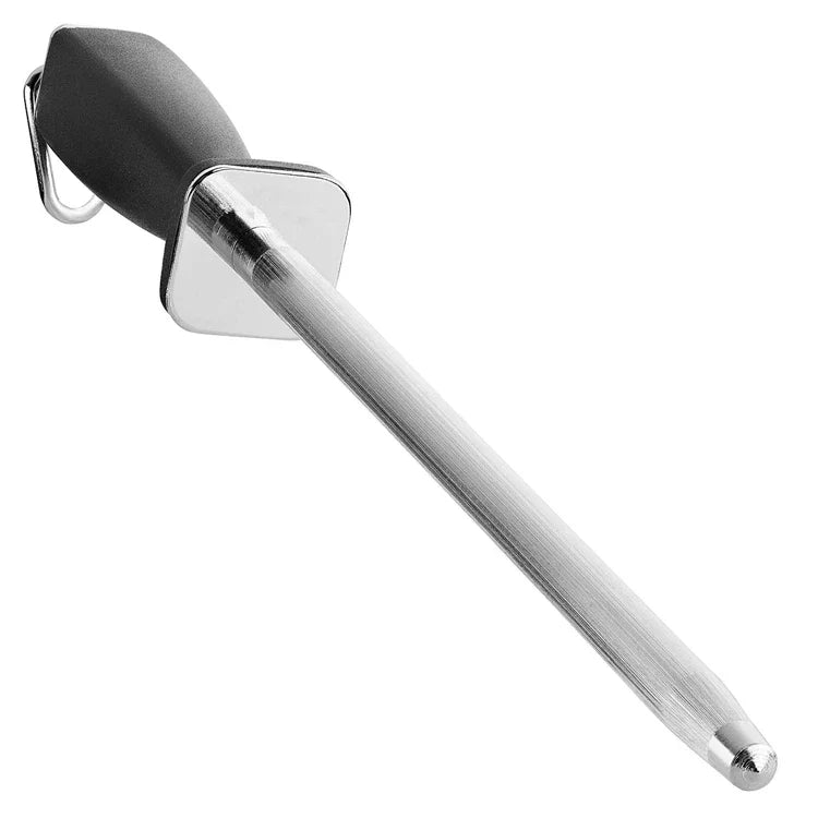 12 Inch Diamond Knife Sharpening Rod – Stainless Steel Honing Steel for Kitchen Knives – Great for Keeping Chef Knives Sharp