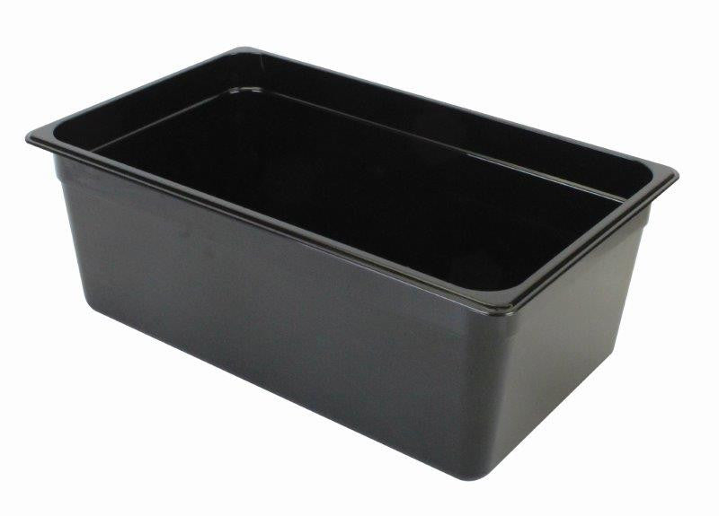 Black Polycarbonate GN 1/3 Gastronorm Food Pan Container 200mm - Design B