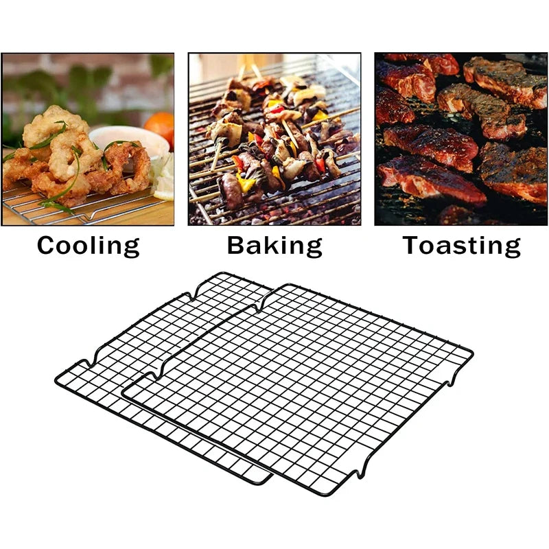 Oven Safe Wire Cooling Rack – Grid Cookie & Cake Cooling Rack for Baking & Roasting – Ideal for Cooling Biscuits, Cakes & Bread
