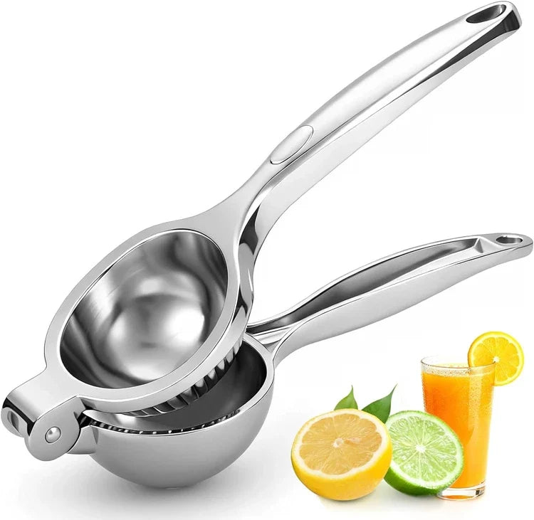 Heavy-Duty Zinc Alloy Lemon Squeezer – Manual Citrus Press & Lime Juicer with Bowl – Great for Lemons, Limes & Small Oranges – Available in 1 Piece & 1 Set
