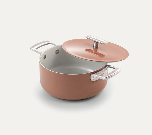 Mini Dutch Oven 20 cm Stainless Steel Handle Ceramic Non-Stick