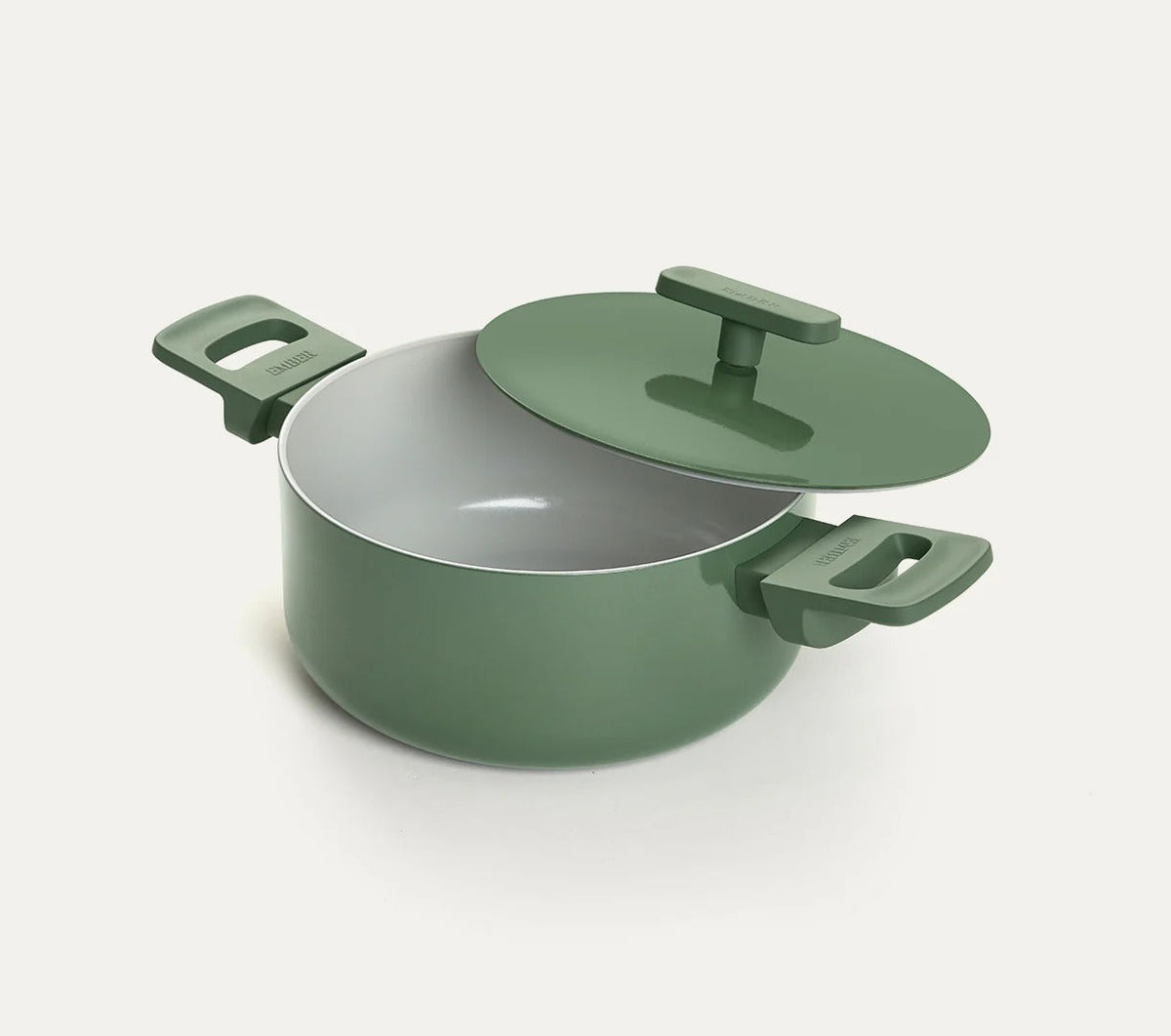 Mini Dutch Oven 20 cm Soft-Touch Handle Ceramic Non-Stick Coorg Green
