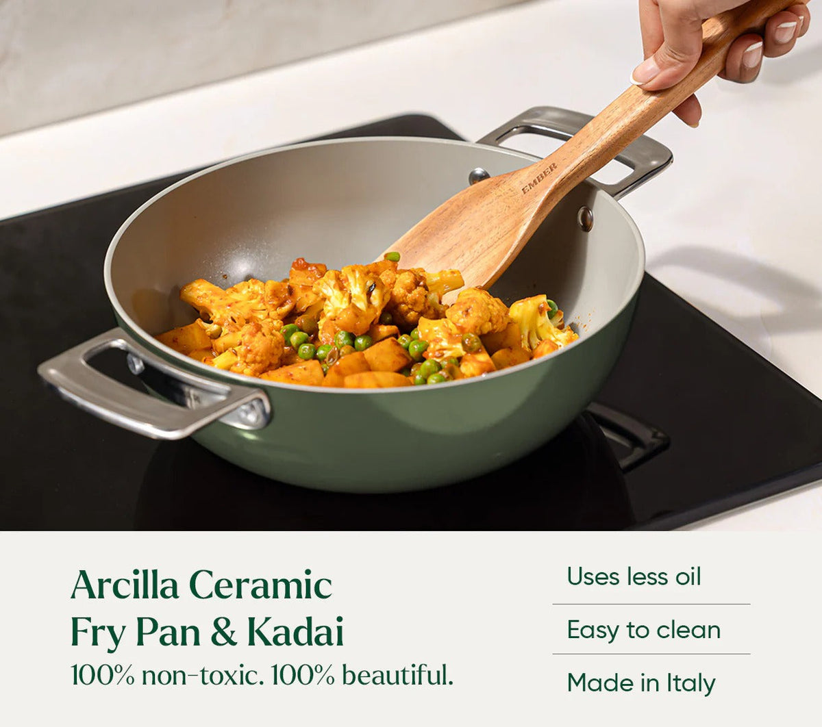 Ceramic Biryani Pot 24 cm Soft-Touch Handle