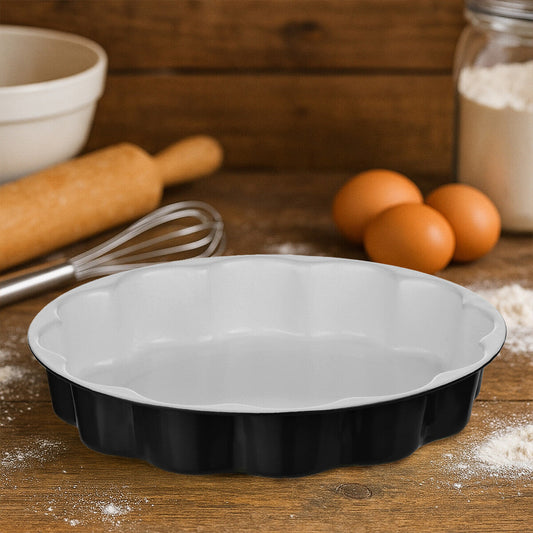 Black High-Edge Non-Stick Flan Dish