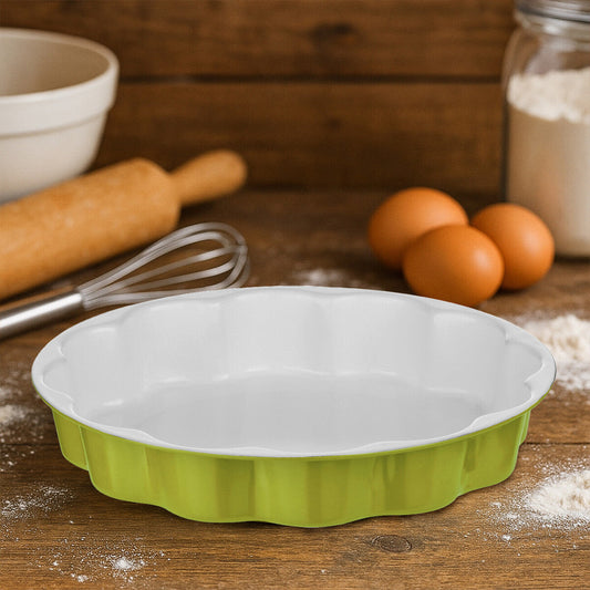 Lime Green High-Edge Non-Stick Flan Dish