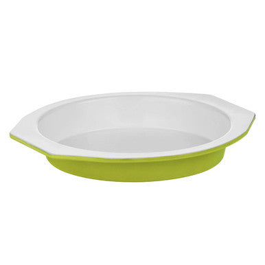 Lime Green and White Metal Cake Tin