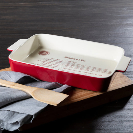 Red Stoneware Rectangular Baking Dish 3300ml