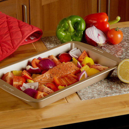 33cm Satin Gold Roasting Pan