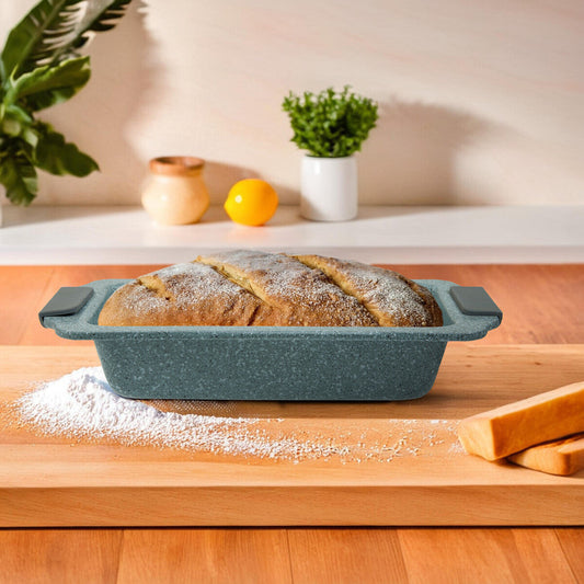Grey Speckle Non-Stick Loaf Tin with Silicone Grips
