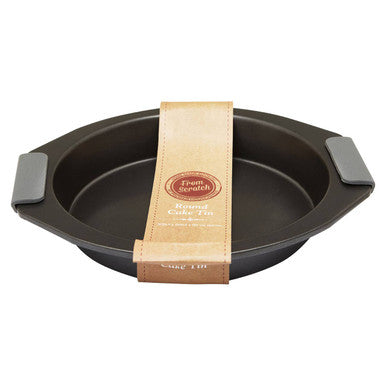 Grey Round Cake Tin with Silicone Handles