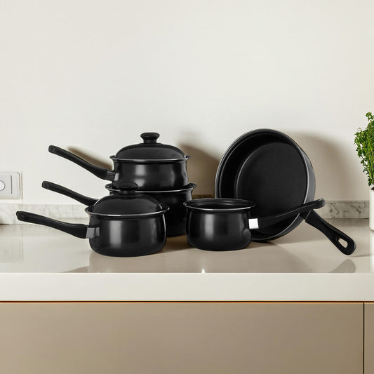 Black Non Stick 5 Piece Cookware Set