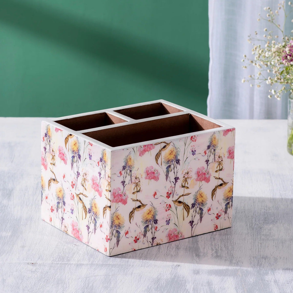 MDF Enamel Cutlery Holder Printed Large