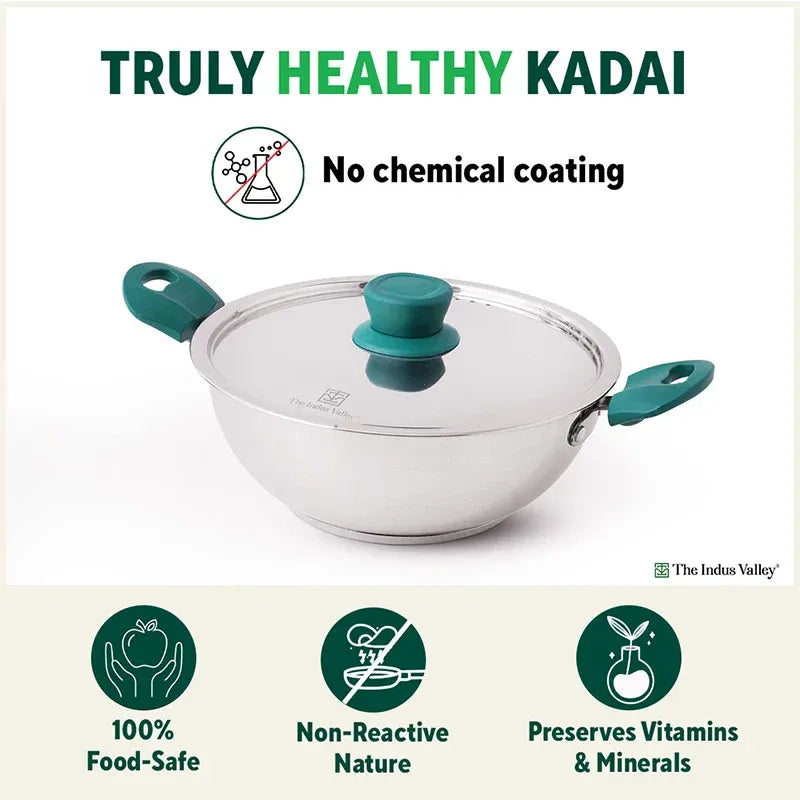 Stainless Steel Capsule Bottom Kadai