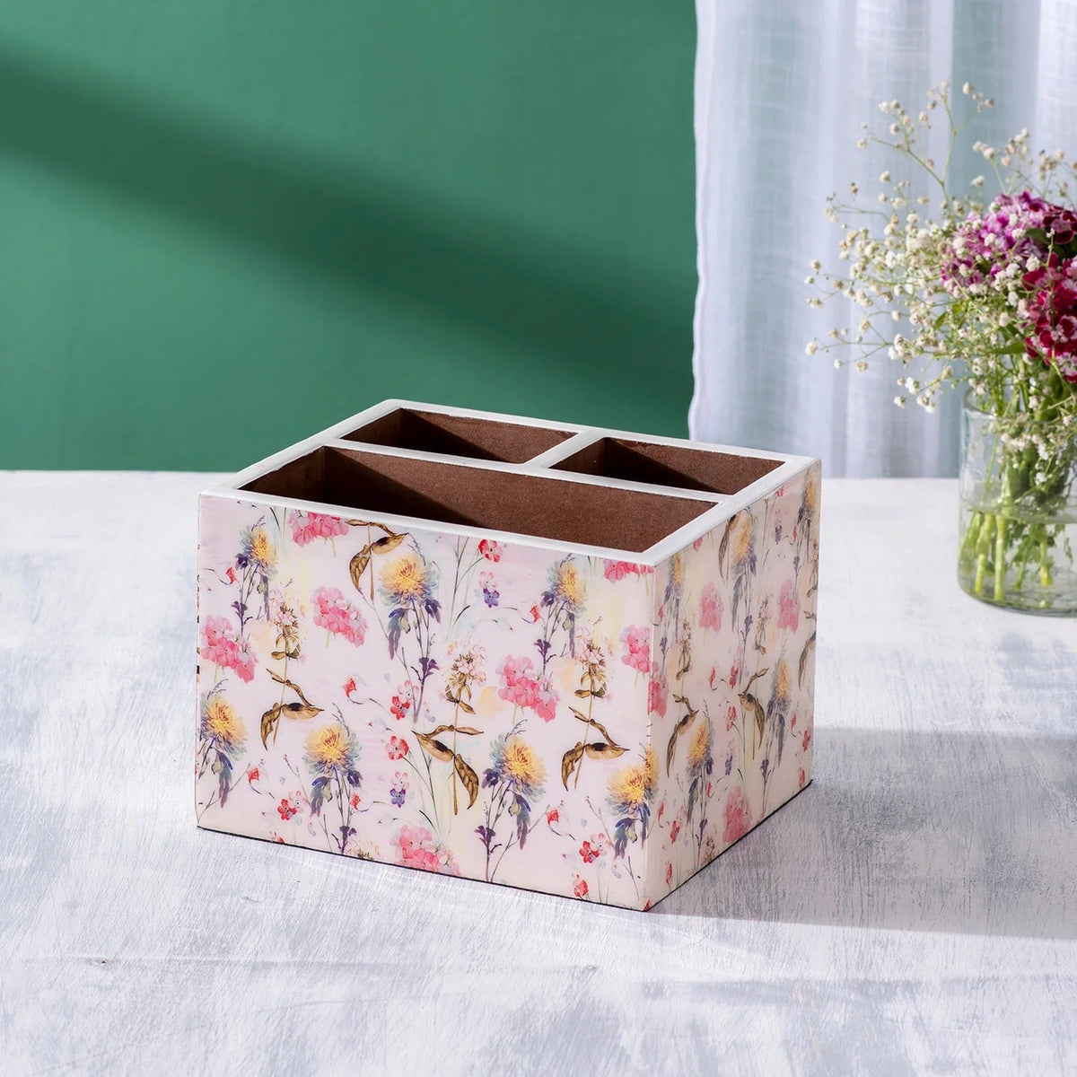 MDF Enamel Cutlery Holder Printed Large