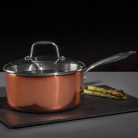 Copper Finish 20cm Saucepan with Lid