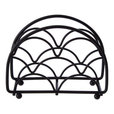 Black Deco Semicircle Napkin Holder