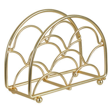 Matte Gold Deco Semicircle Napkin Holder