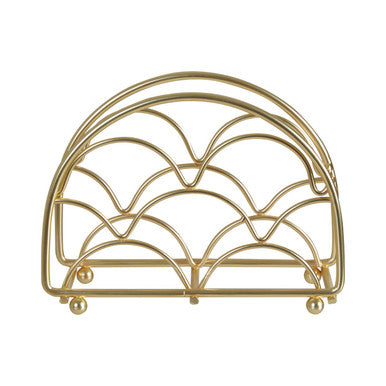 Matte Gold Deco Semicircle Napkin Holder