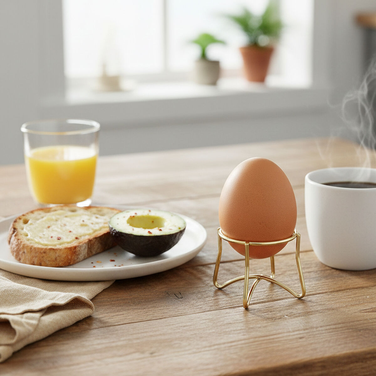 Single Gold Finish Egg Holder