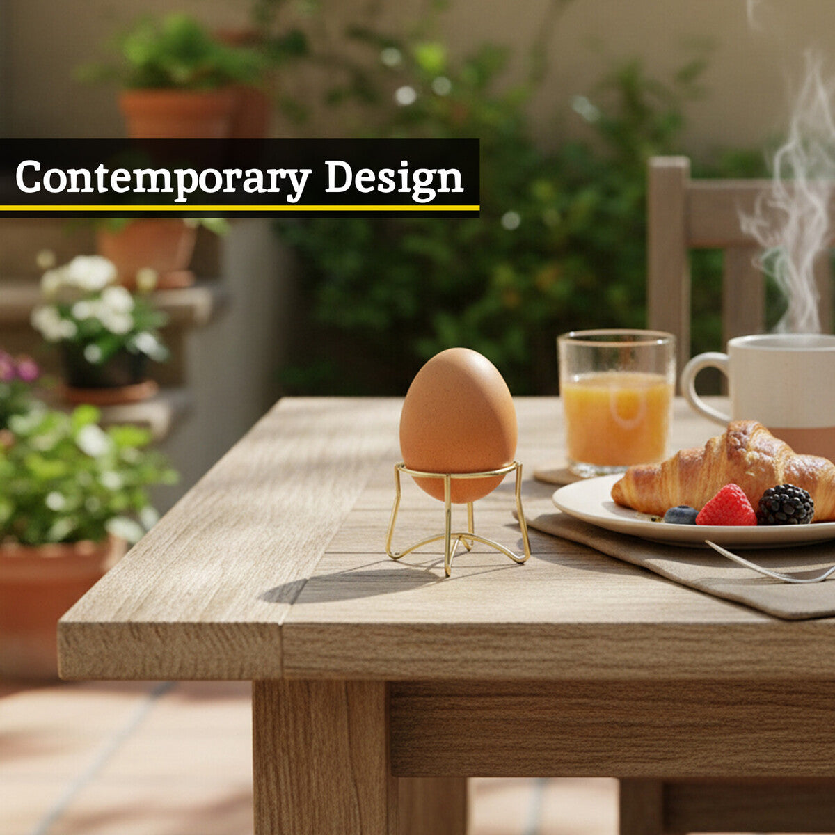 Single Gold Finish Egg Holder