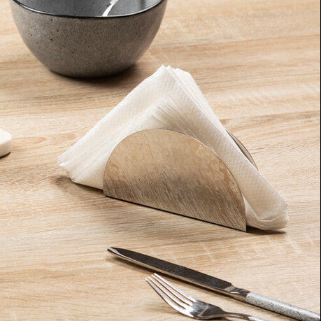 Silver Half Moon Napkin Holder