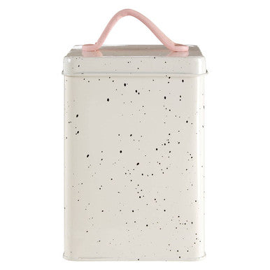 Small Storage Canister with Speckled Finish and Soft-Touch Handle