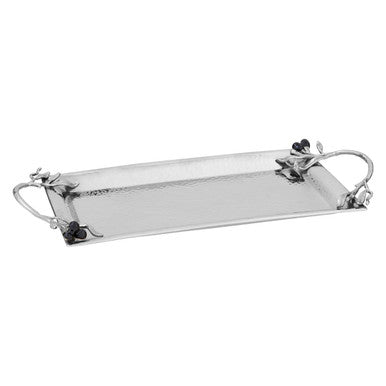 Small Grapes Hammered Steel Tray with Handles